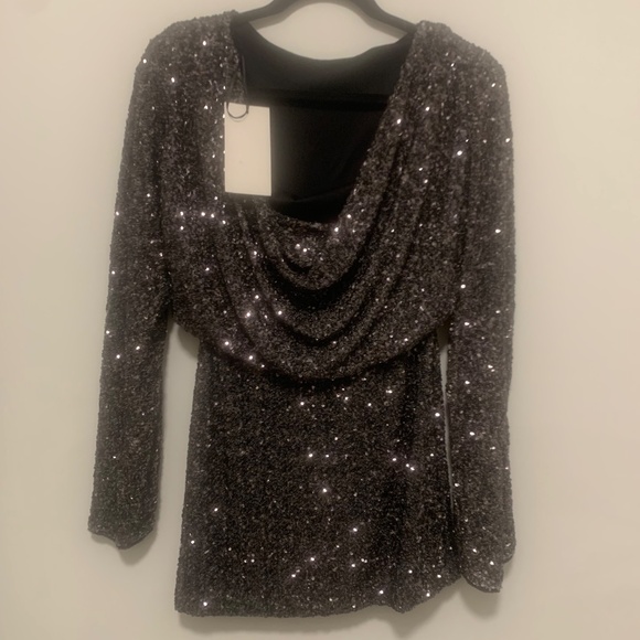 NWT Zara Holiday Sequin Mini Dress Sz. S - Picture 6 of 7